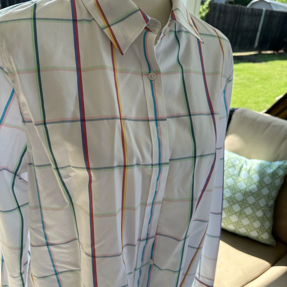 Lands' End Pastel Striped Shirt